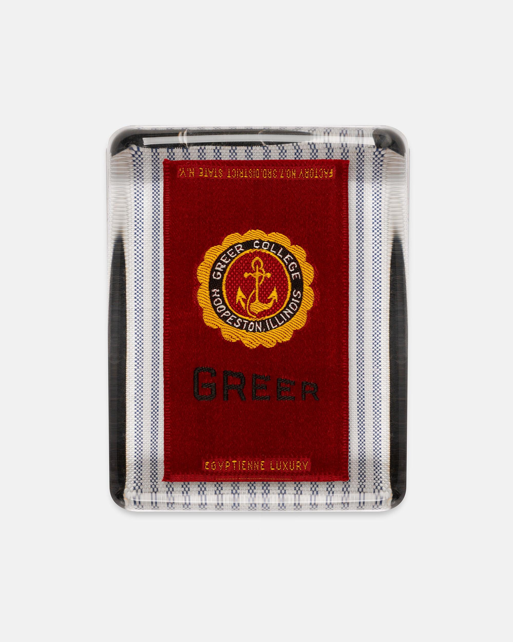 Greer College Silk Paperweight