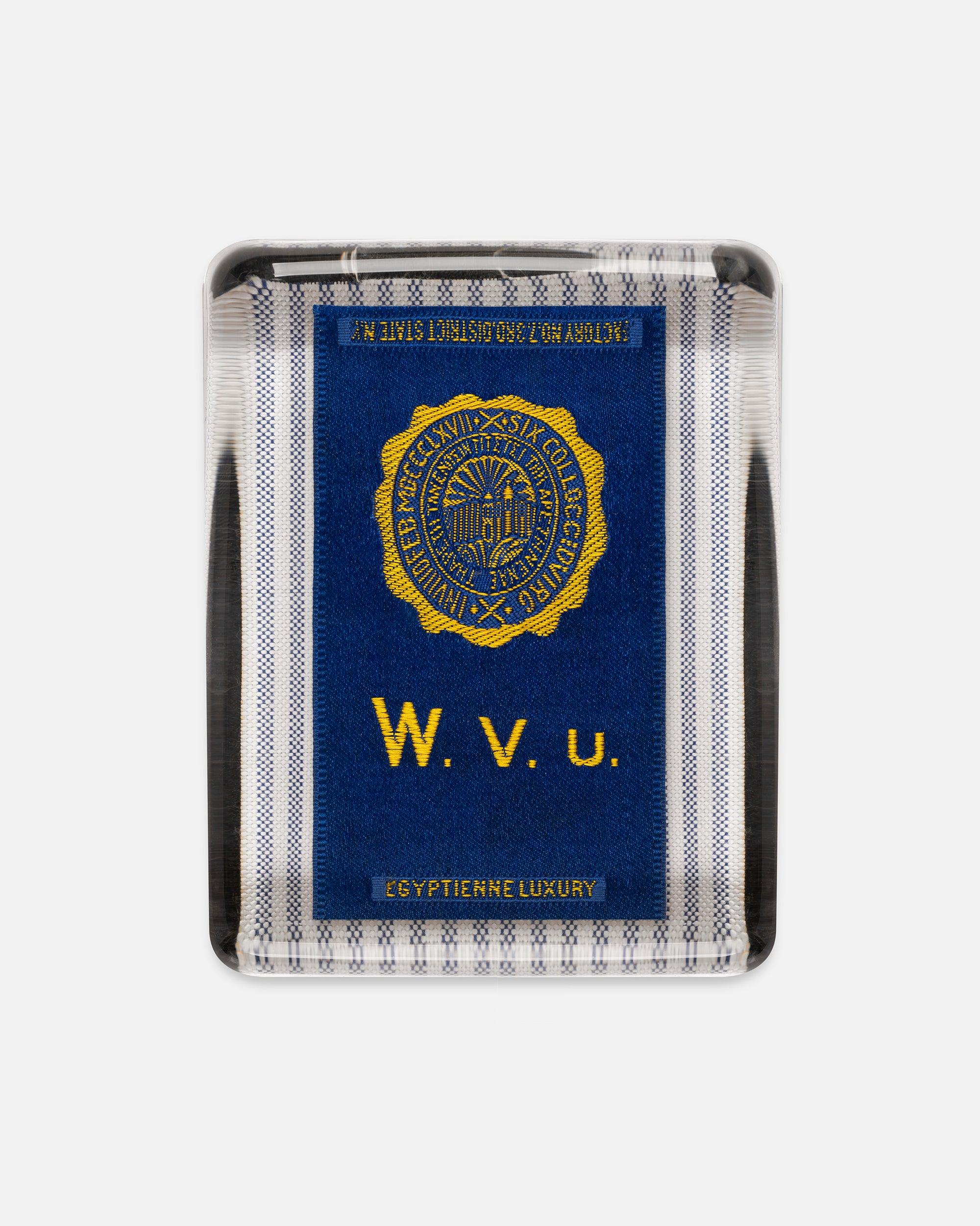 West Virginia University Silk Paperweight