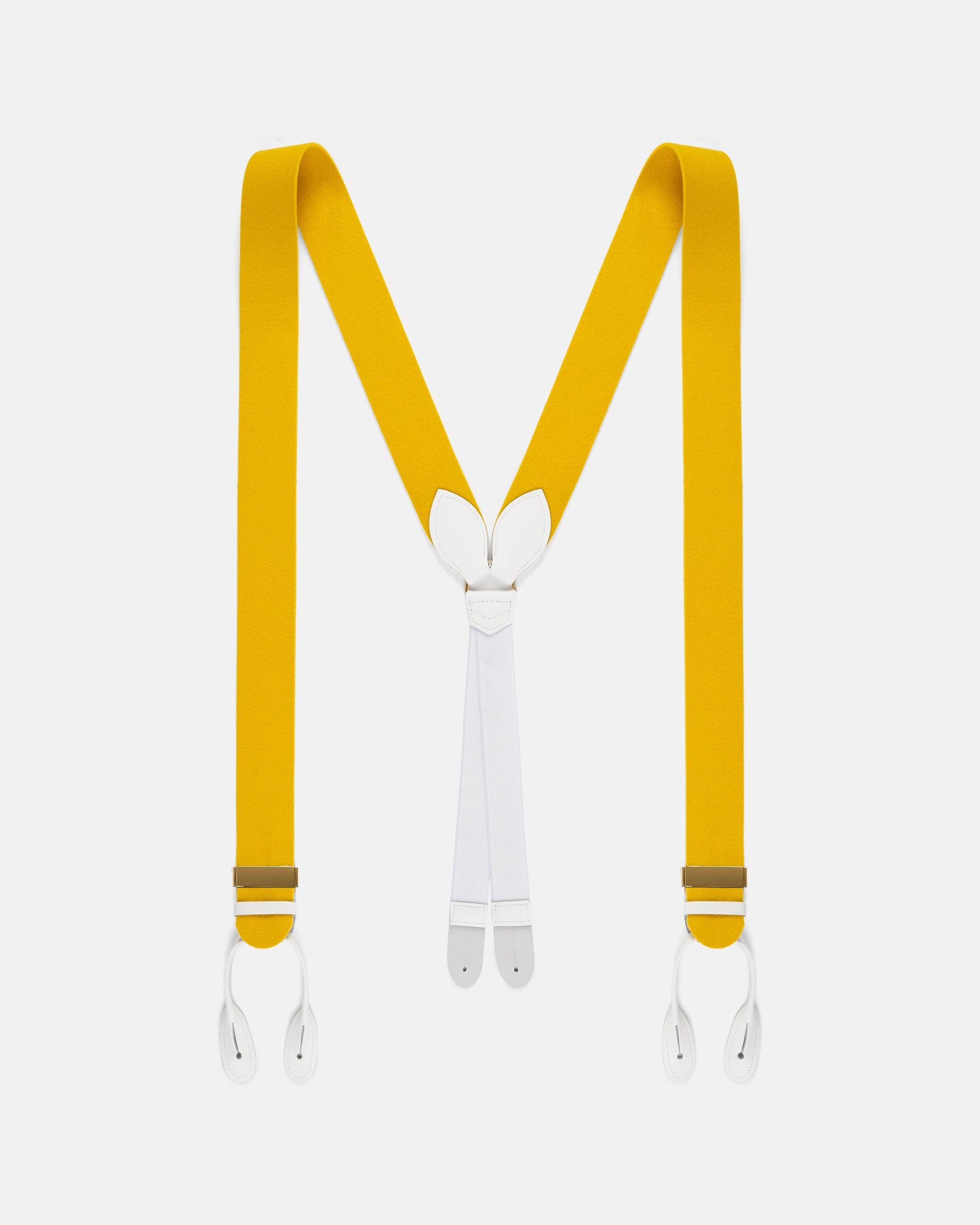 Made-in-England Gold Wool Boxcloth Braces