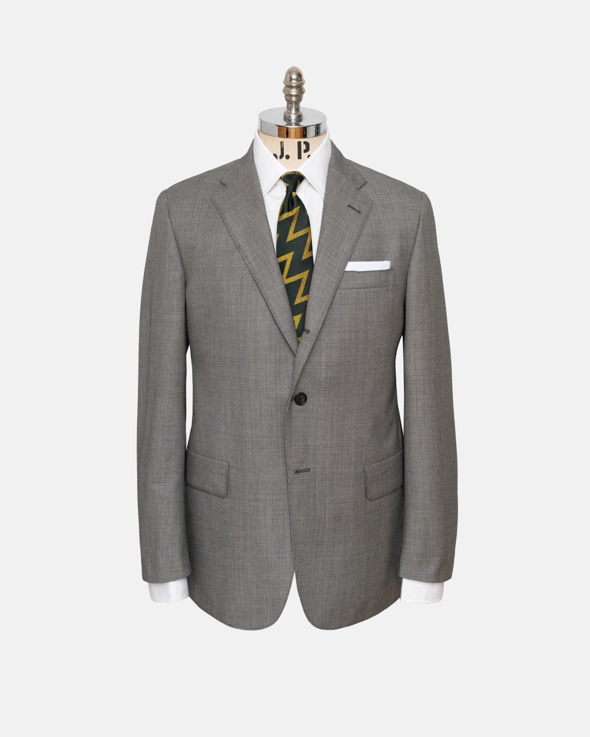 Made-in-USA Black & White Birdseye Suit