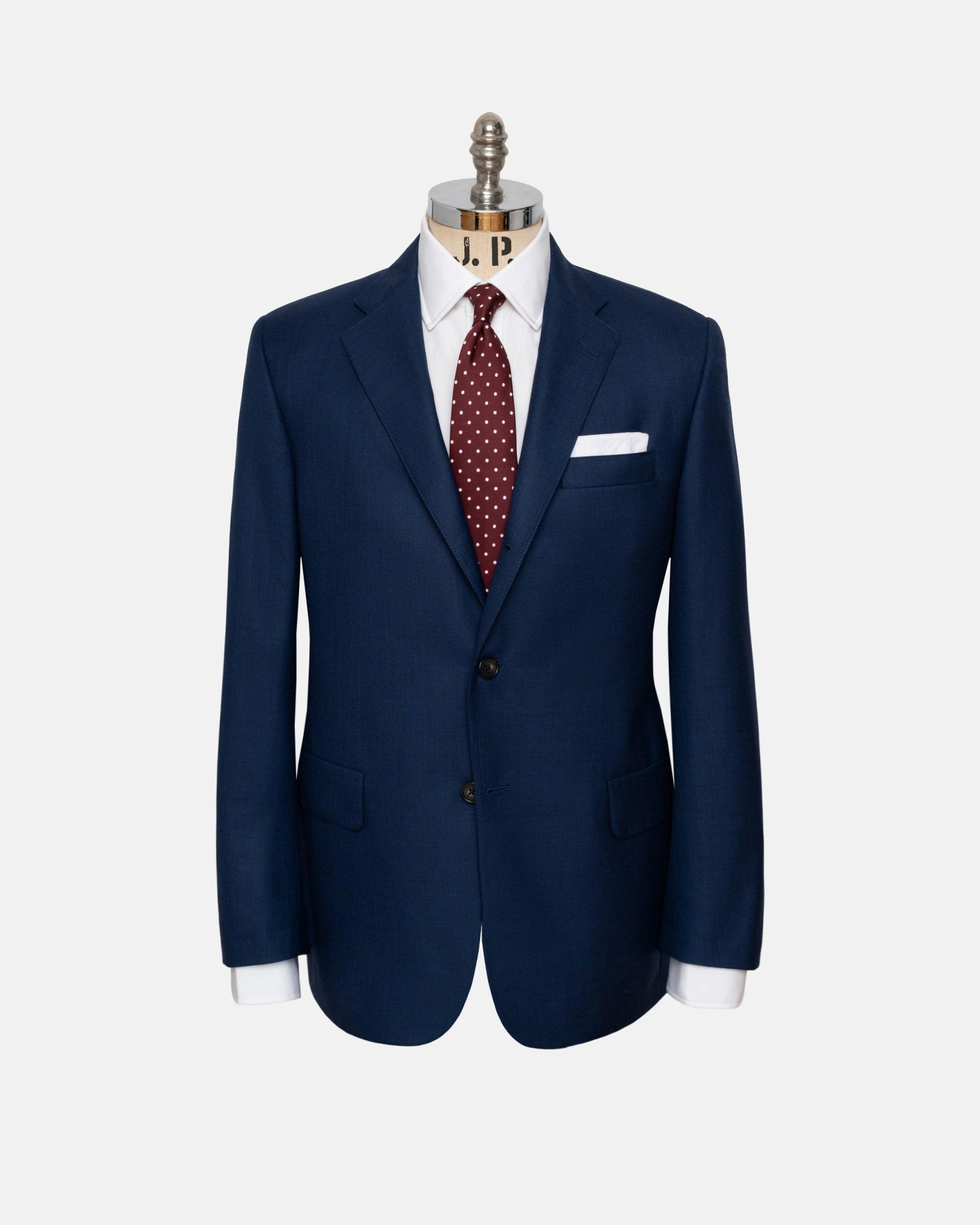 Made-in-USA Blue Sharkskin Suit - Custom Make
