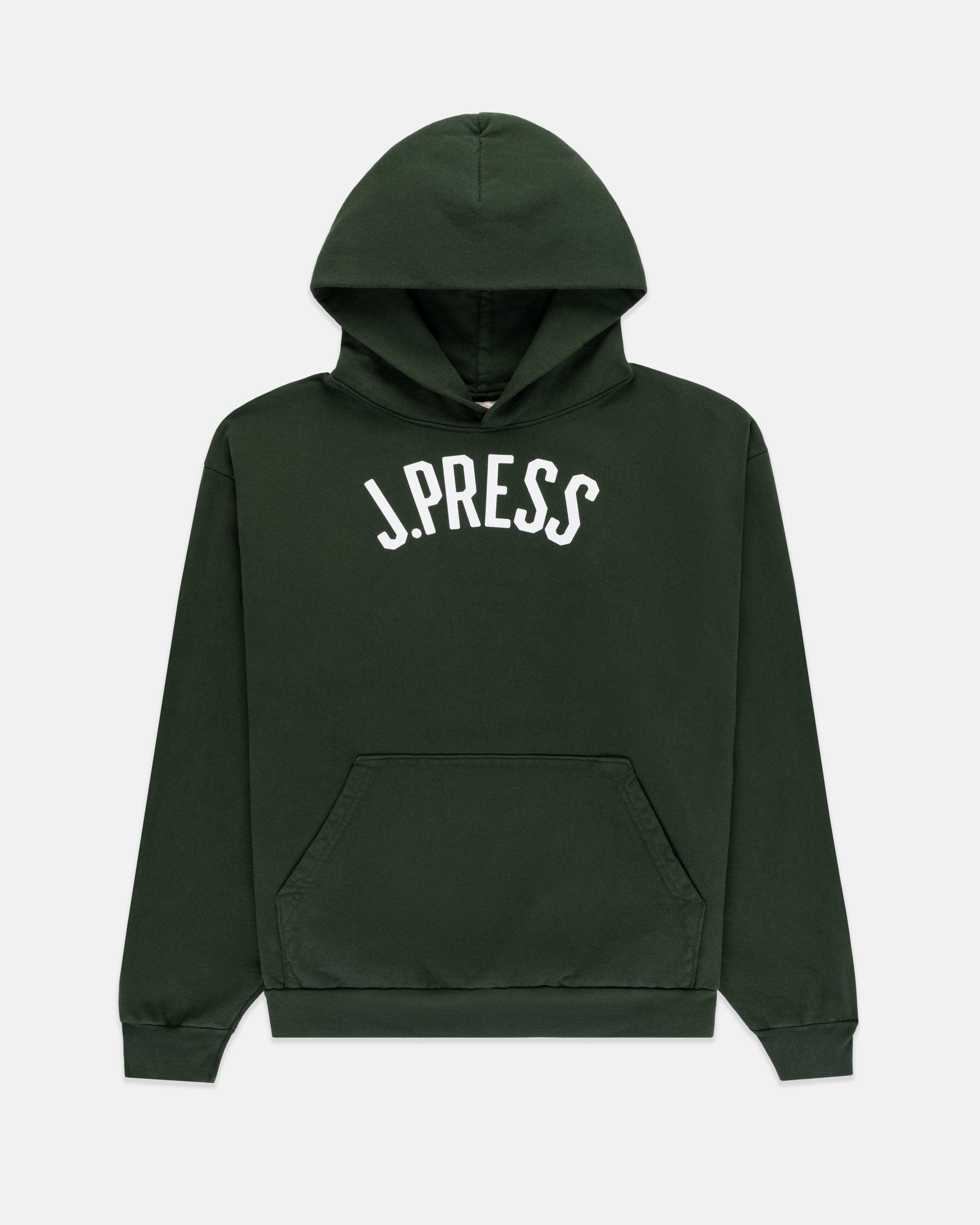 Made-in-USA Dark Green J. Press Arch Hoodie