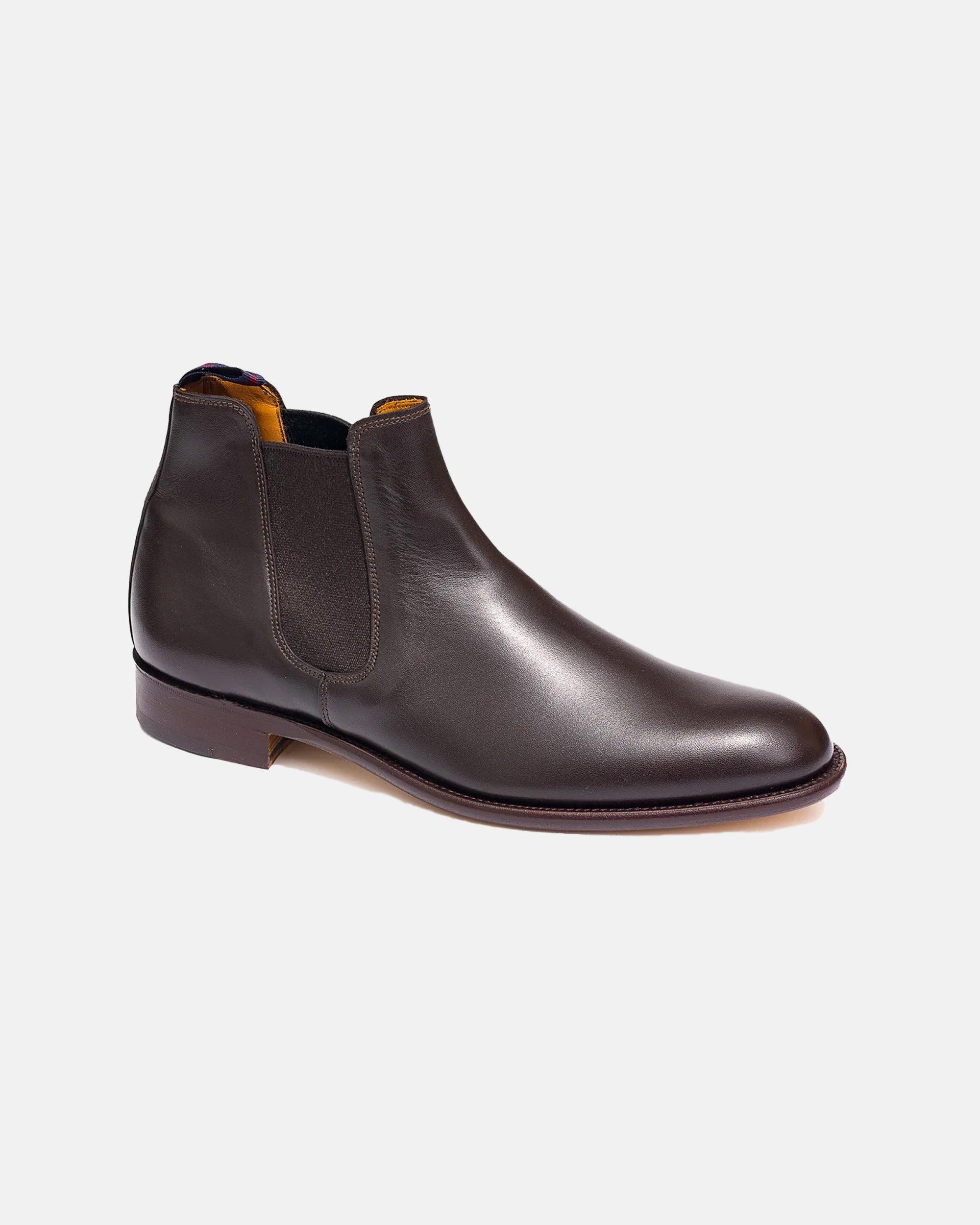 Sanders Made-in-England Brown Calfskin Chelsea Boot