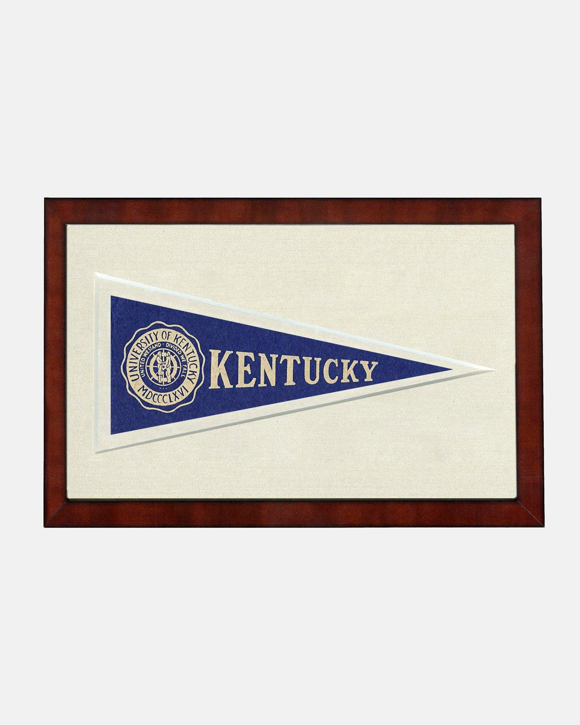 University of Kentucky Framed Vintage Pennant