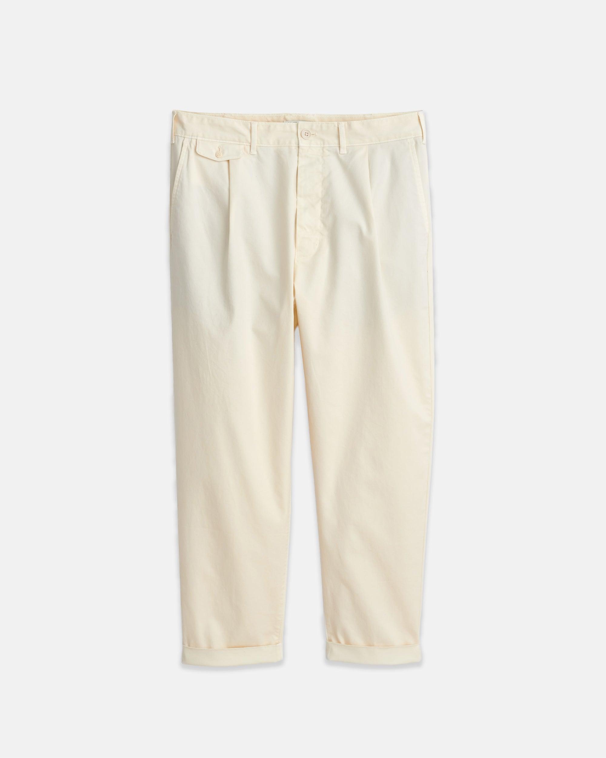 Oatmilk Pleated Chino
