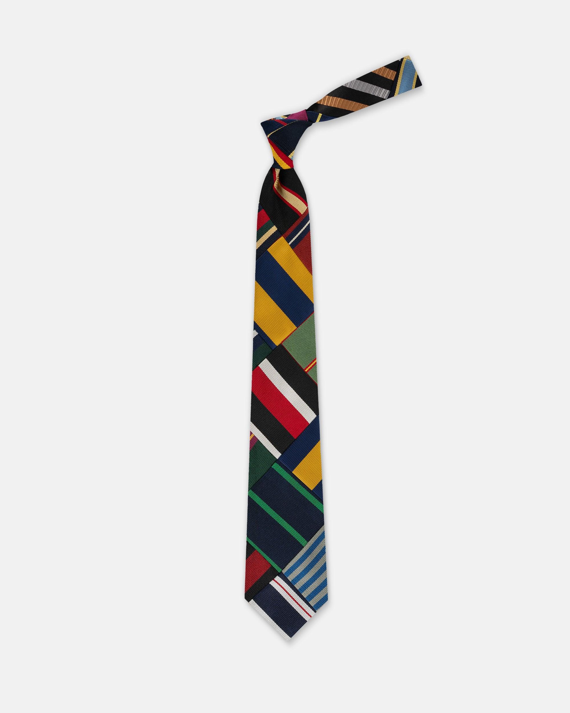 Made-in-USA Patchwork Stripe Tie