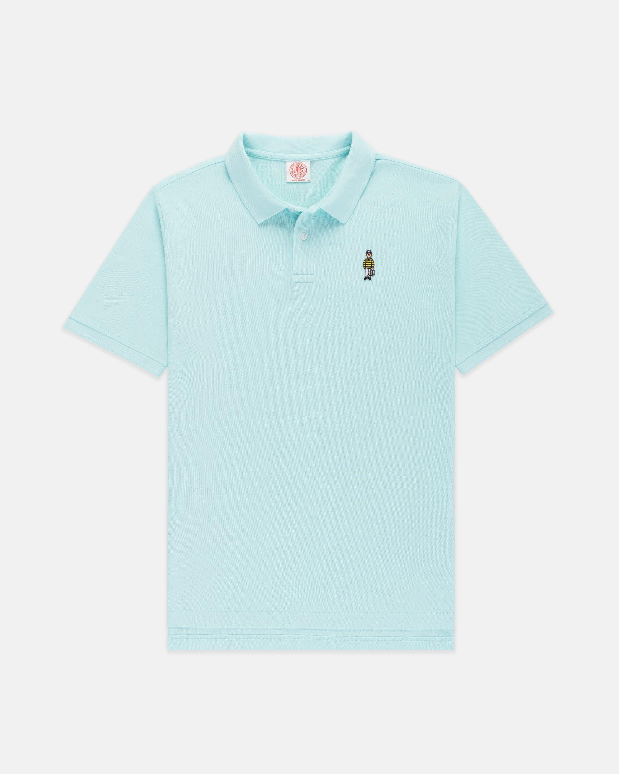 Light Blue Ivy Guy Cotton Pique Polo