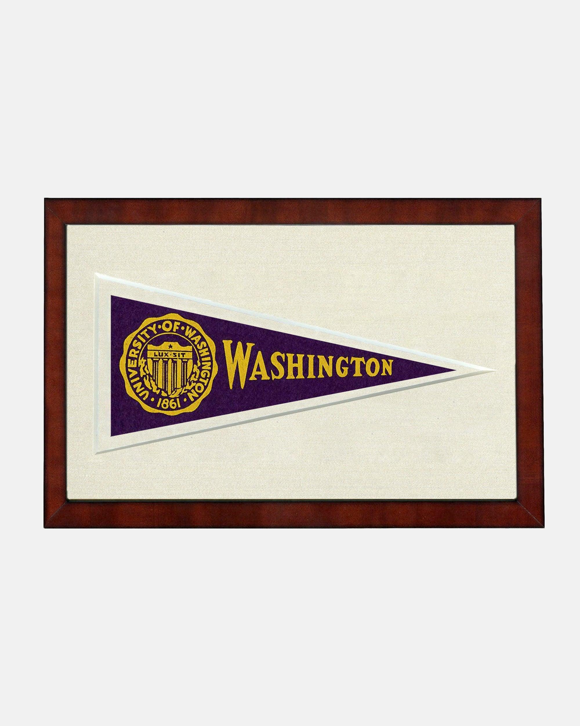 University of Washington Framed Vintage Pennant