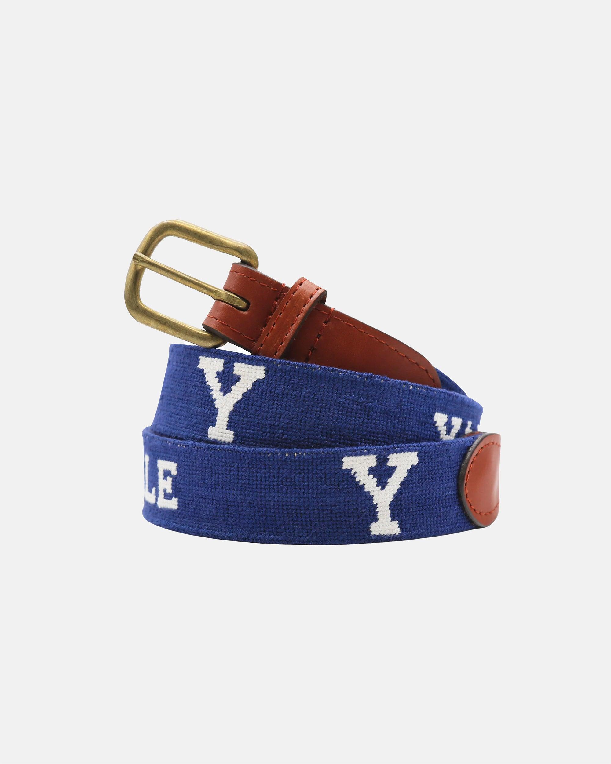 Yale University Spellout Needlepoint Belt