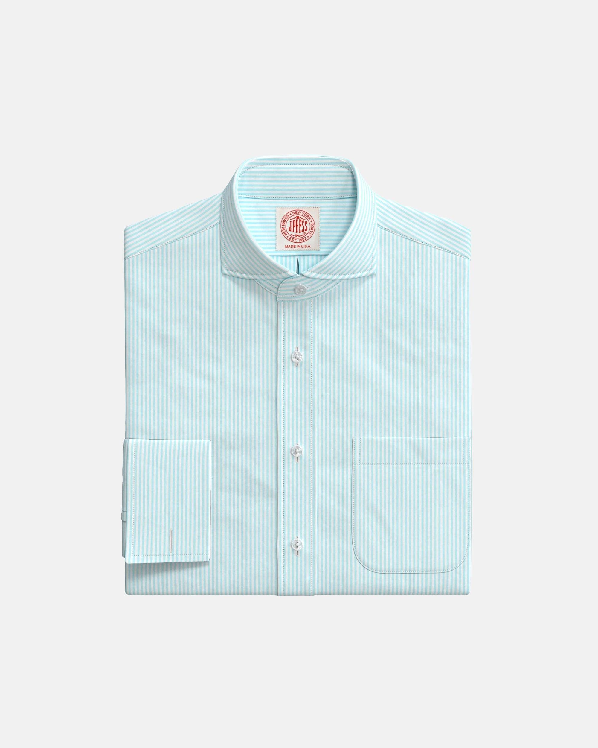 Seafoam Bengal Cutaway Collar Custom Shirt