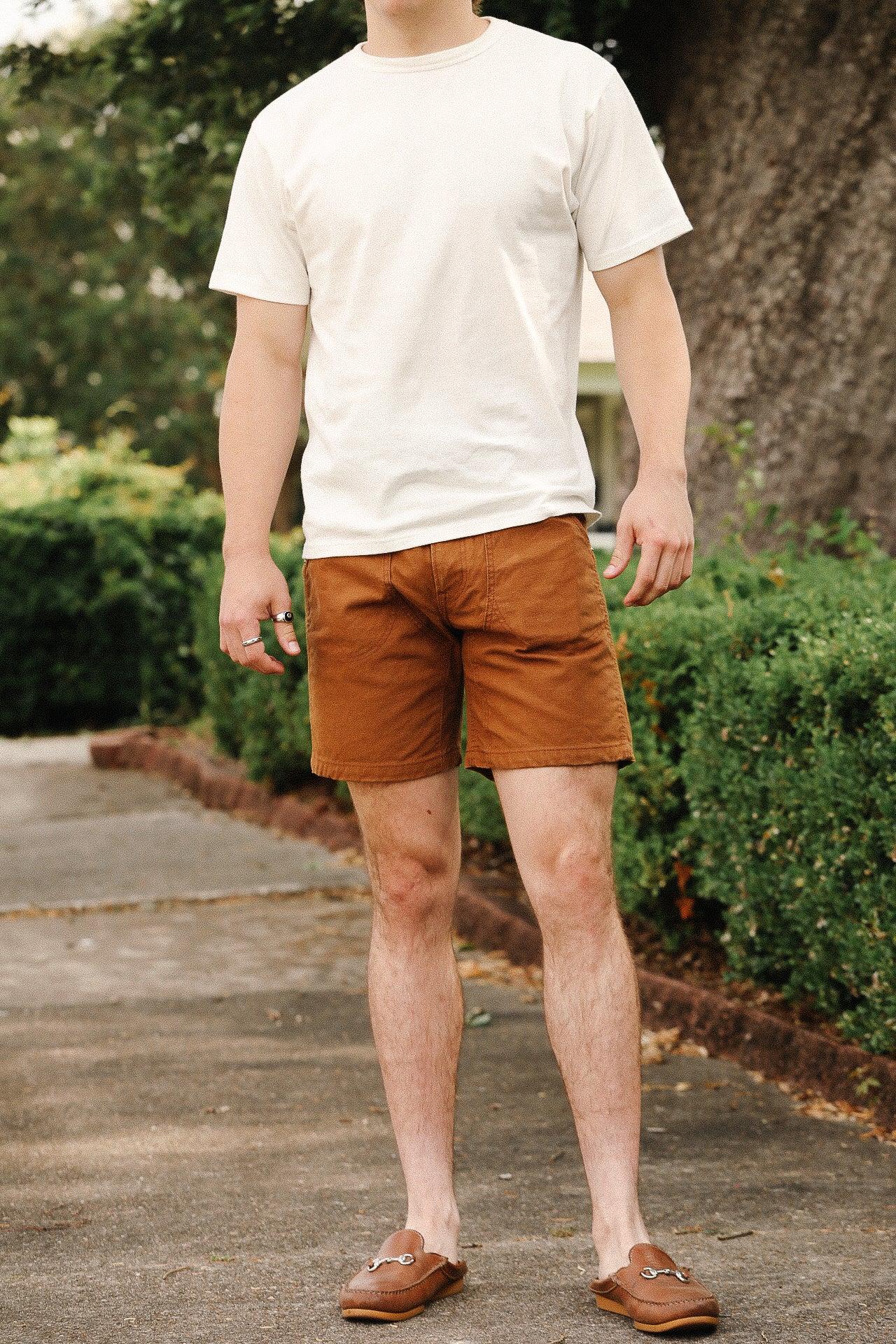 10oz Double Front Duck Shorts - Brown IH-742-BRN