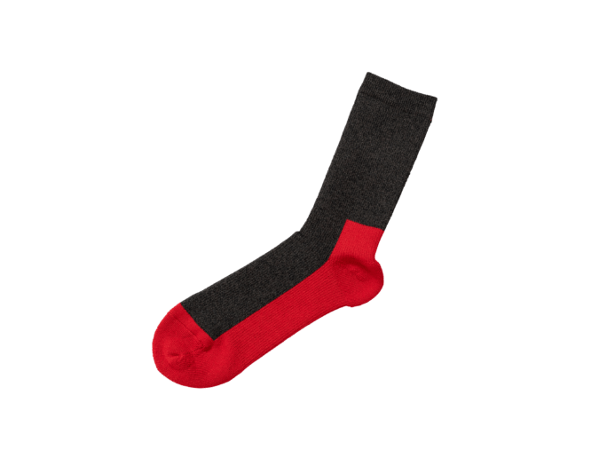NISHIGUCHI KUTSUSHITA Wool Pile Trail Socks-Charcoal