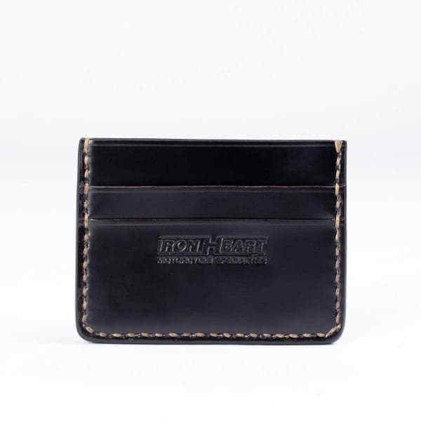 IHG-089-BLK Iron Heart Shell Cordovan Card Holder - Black