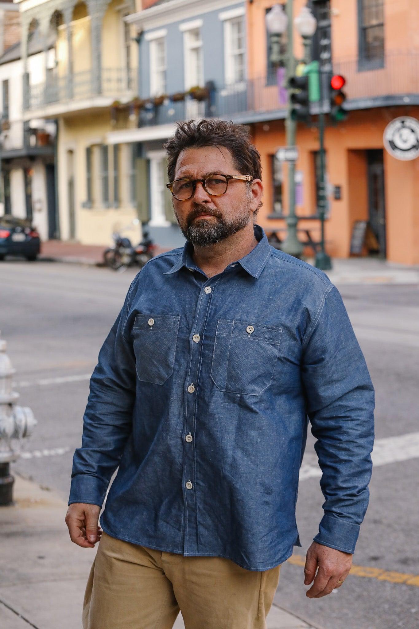 ANM Chambray Work Shirt- Indigo
