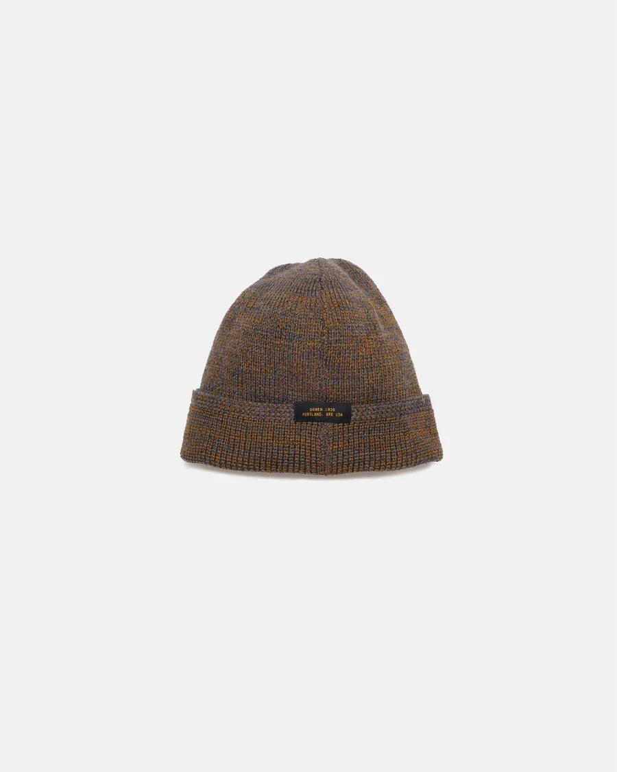 1920 Wool Knit Watch Cap - Charcoal / Goldmine Mix