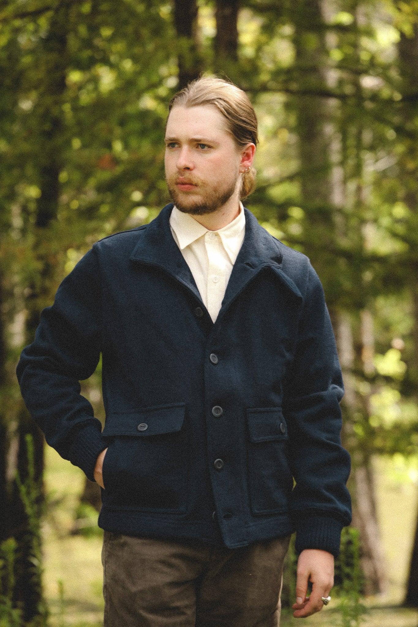 1920 Submariner Sweater Coat- Dark Navy