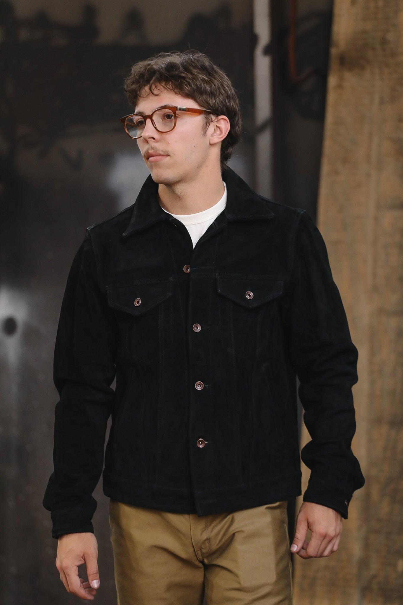 IHJ-49-BLK Iron Heart Split Steer Modified Type III Jacket - Black