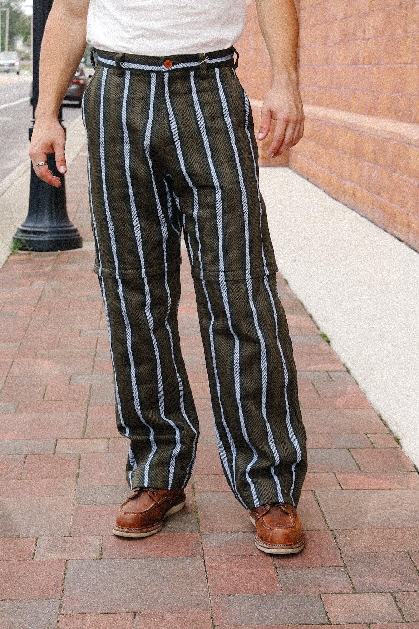 Drunken Stripe 2 Way Pant-Olive (SJAP25-DPS)