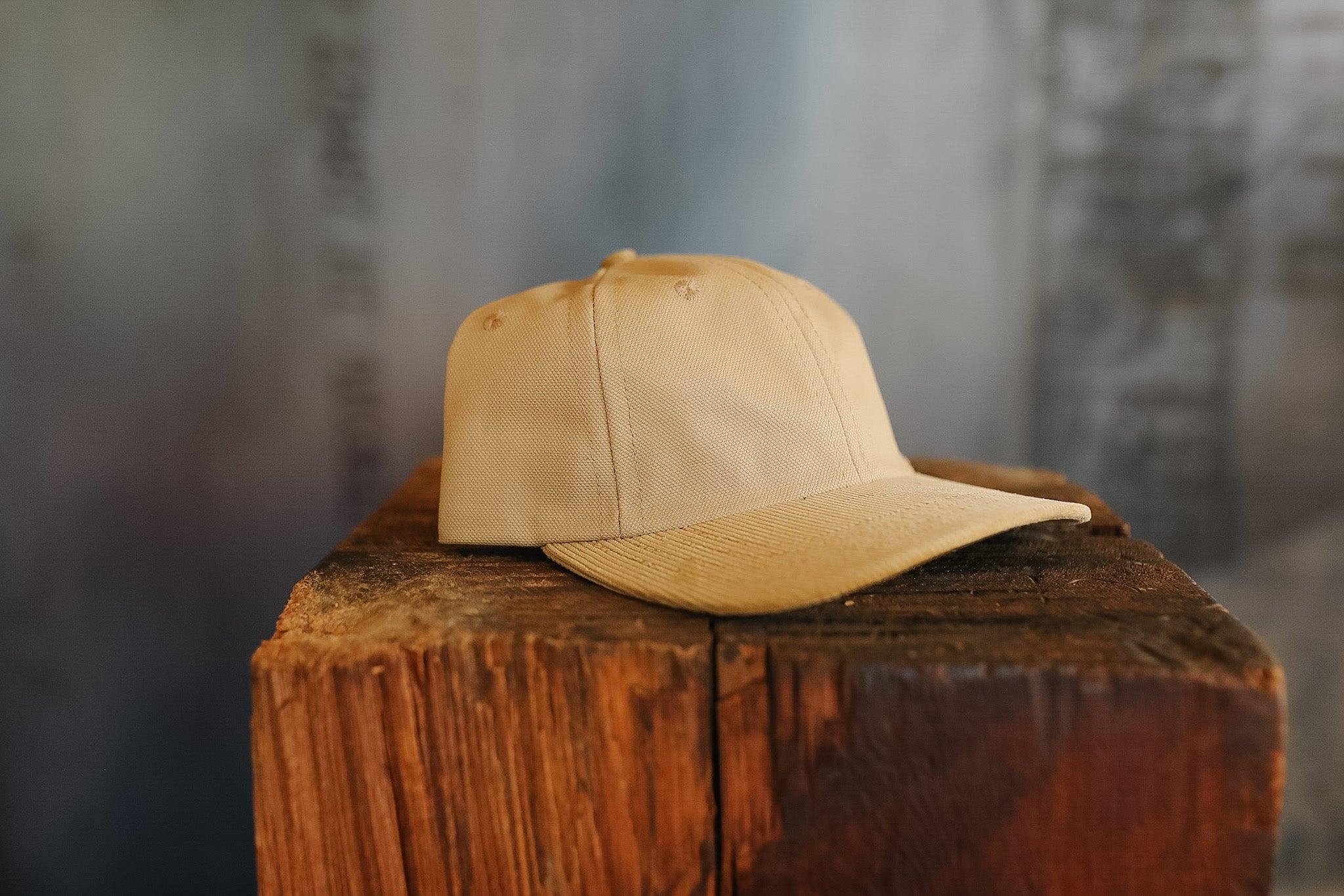 Dehen 1920 Unstructured Baseball Hat -Tan Canvas/Fawn Corduroy