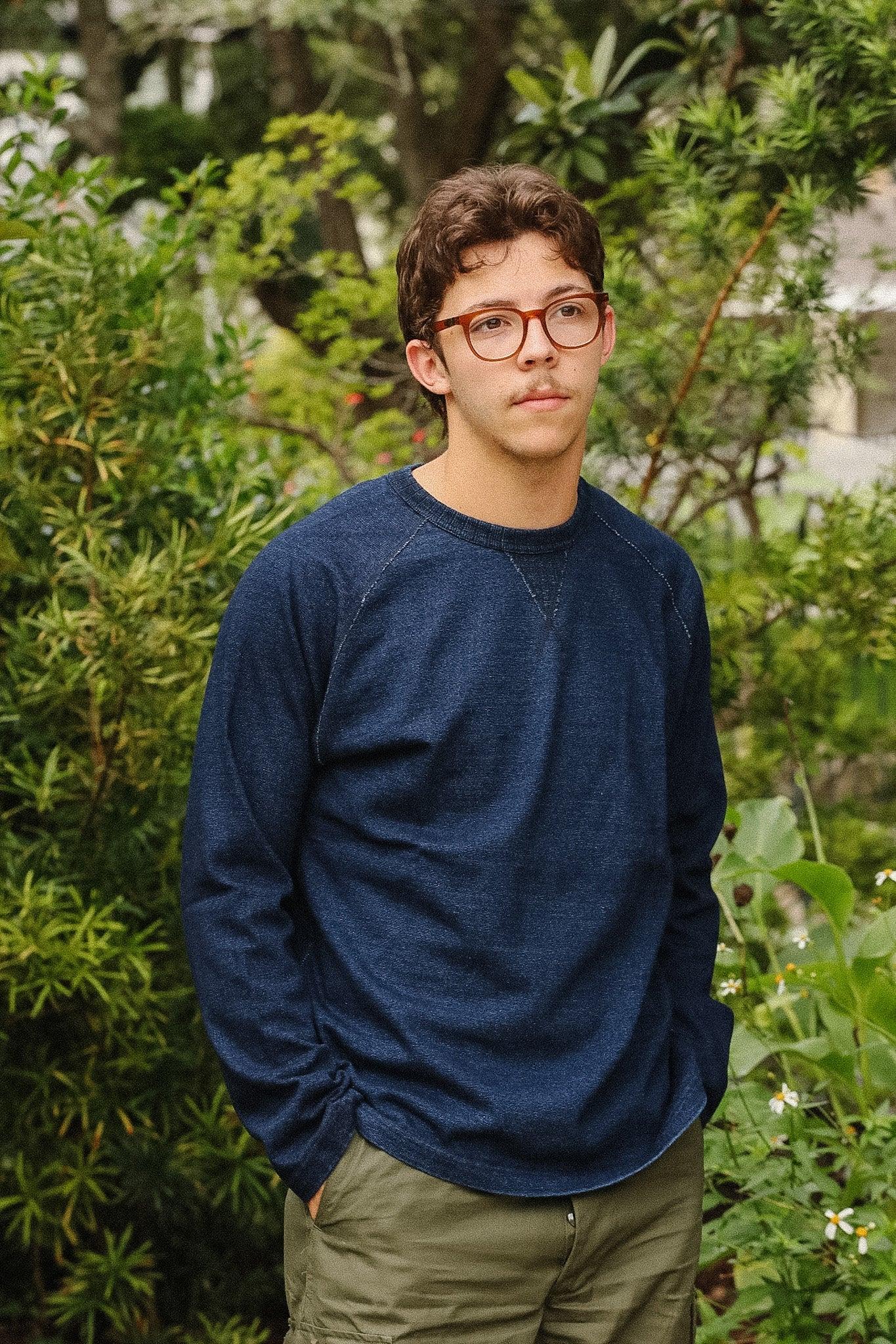 5413-ID 11oz Super Heavyweight Jersey Raglan Sweatshirt - Indigo