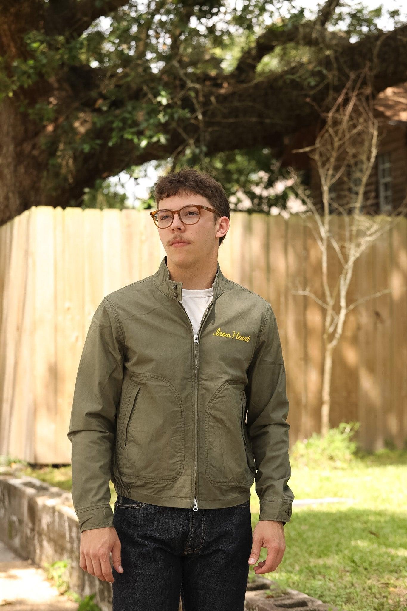 IHJ-165-ODG Iron Heart 6.2oz Serge Drizzler Jacket - Olive Drab Green