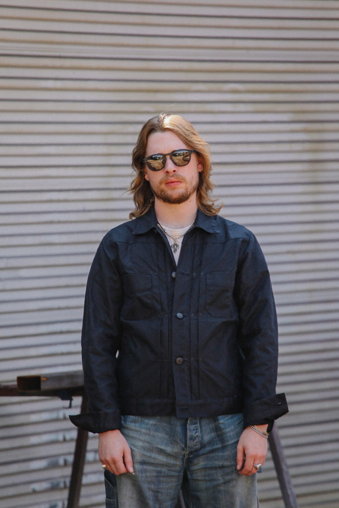 RJ-1 Riders Jacket Waxed Canvas- Black