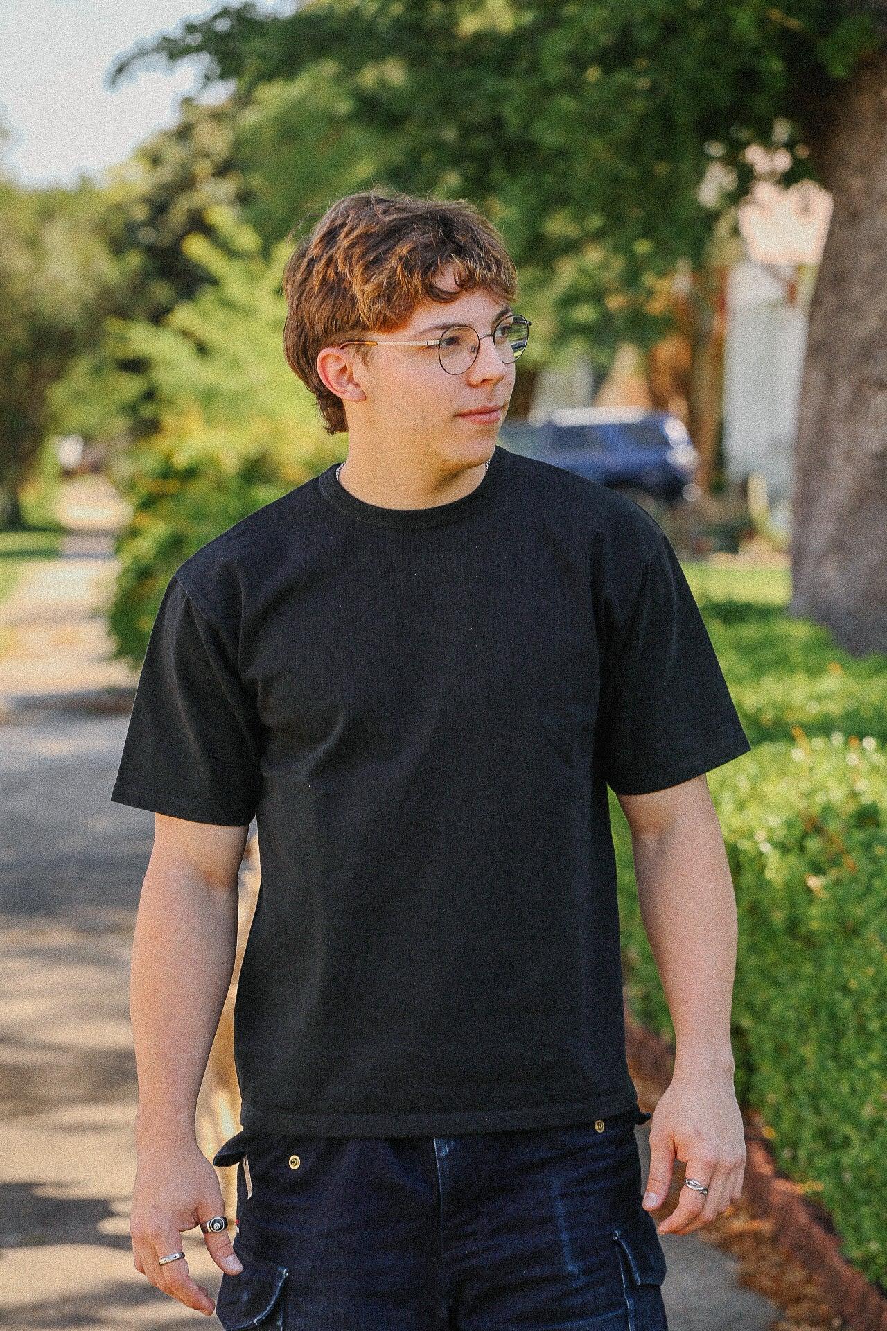 FN-HTK-001 The Flat Head 20oz Heavy Loopwheel Tee - Black