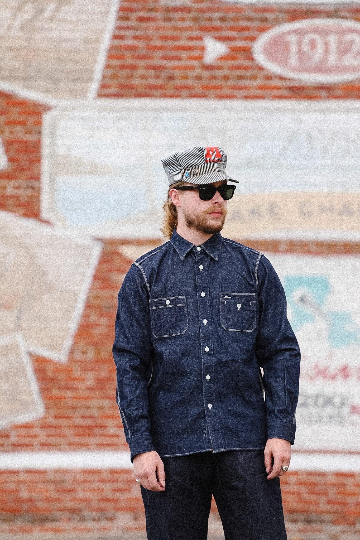 SJWS-SC02 Samurai Jeans Cotton Denim Work Shirt- Indigo