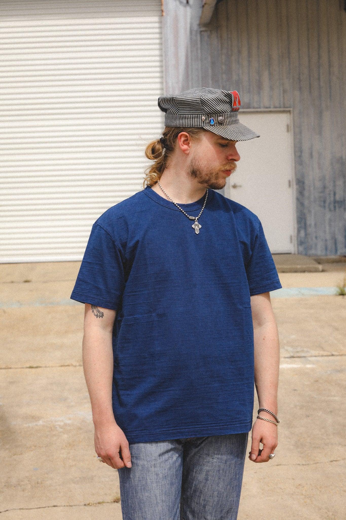 SS-SLB-5011-ID Pure Blue Japan 8oz Slub Jersey- Indigo
