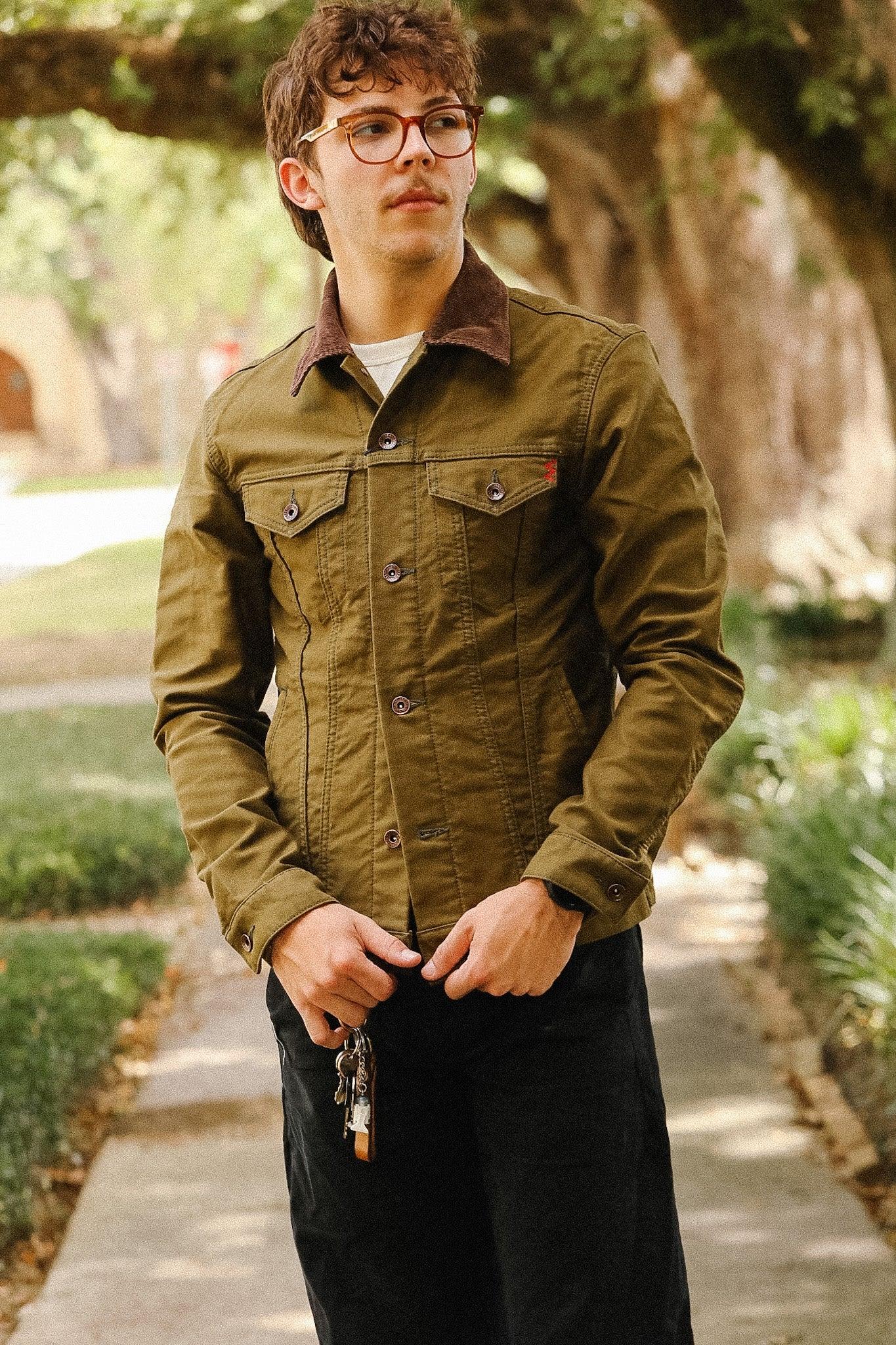 IH-526-ODG Iron Heart 12oz Whipcord Modified Type III Jacket - Olive Drab Green