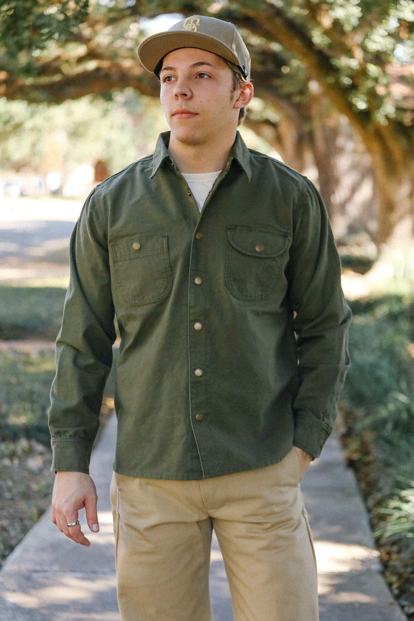 Work Shirt Dyed Canvas-Olive