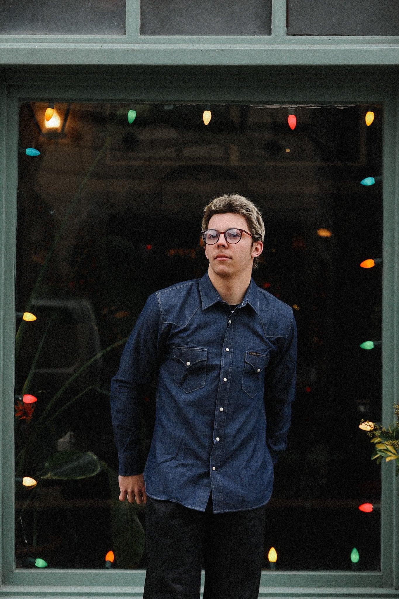 Sideras Shirt- Indigo Chambray