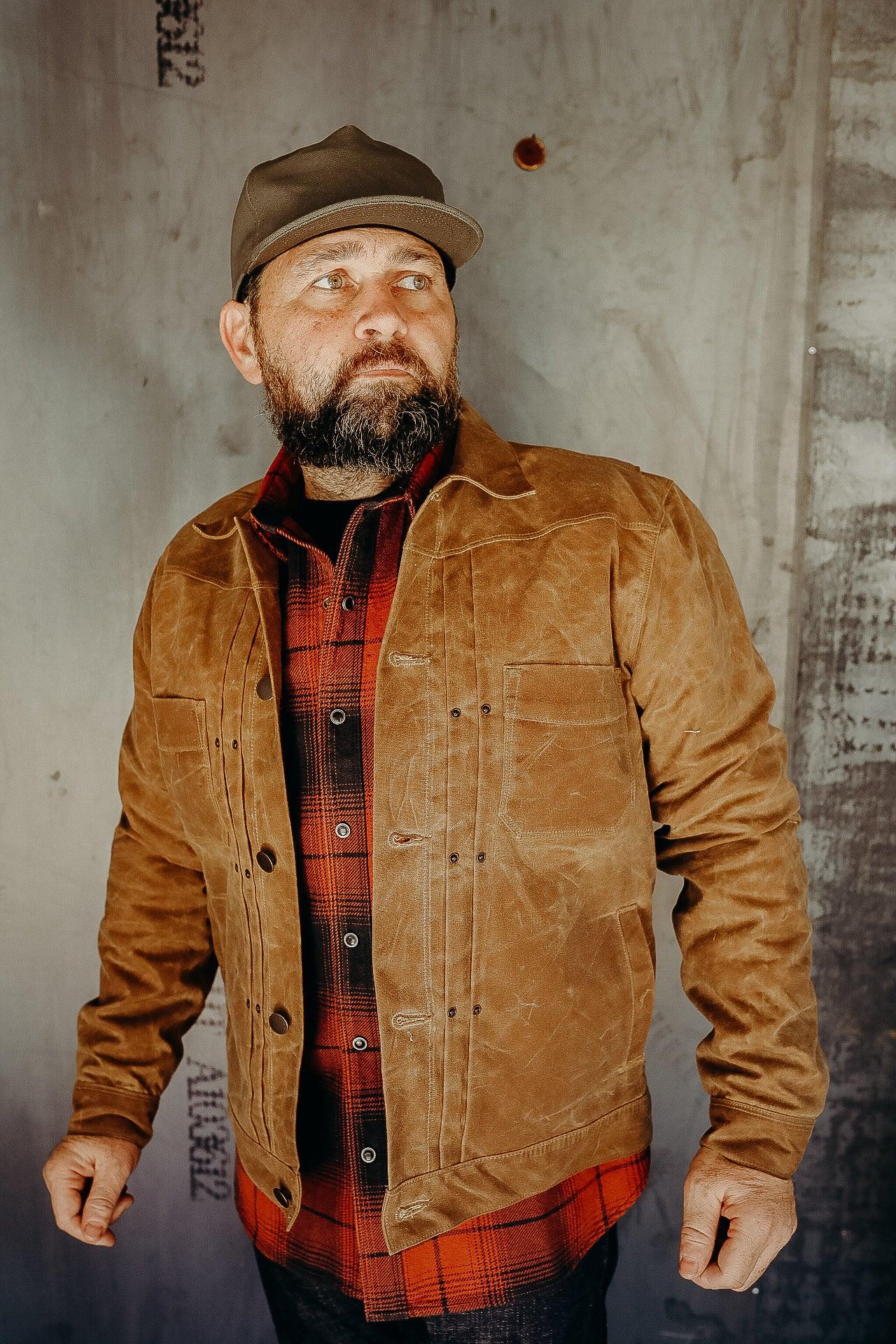 RJ-1 Riders Jacket Waxed Canvas- Rust