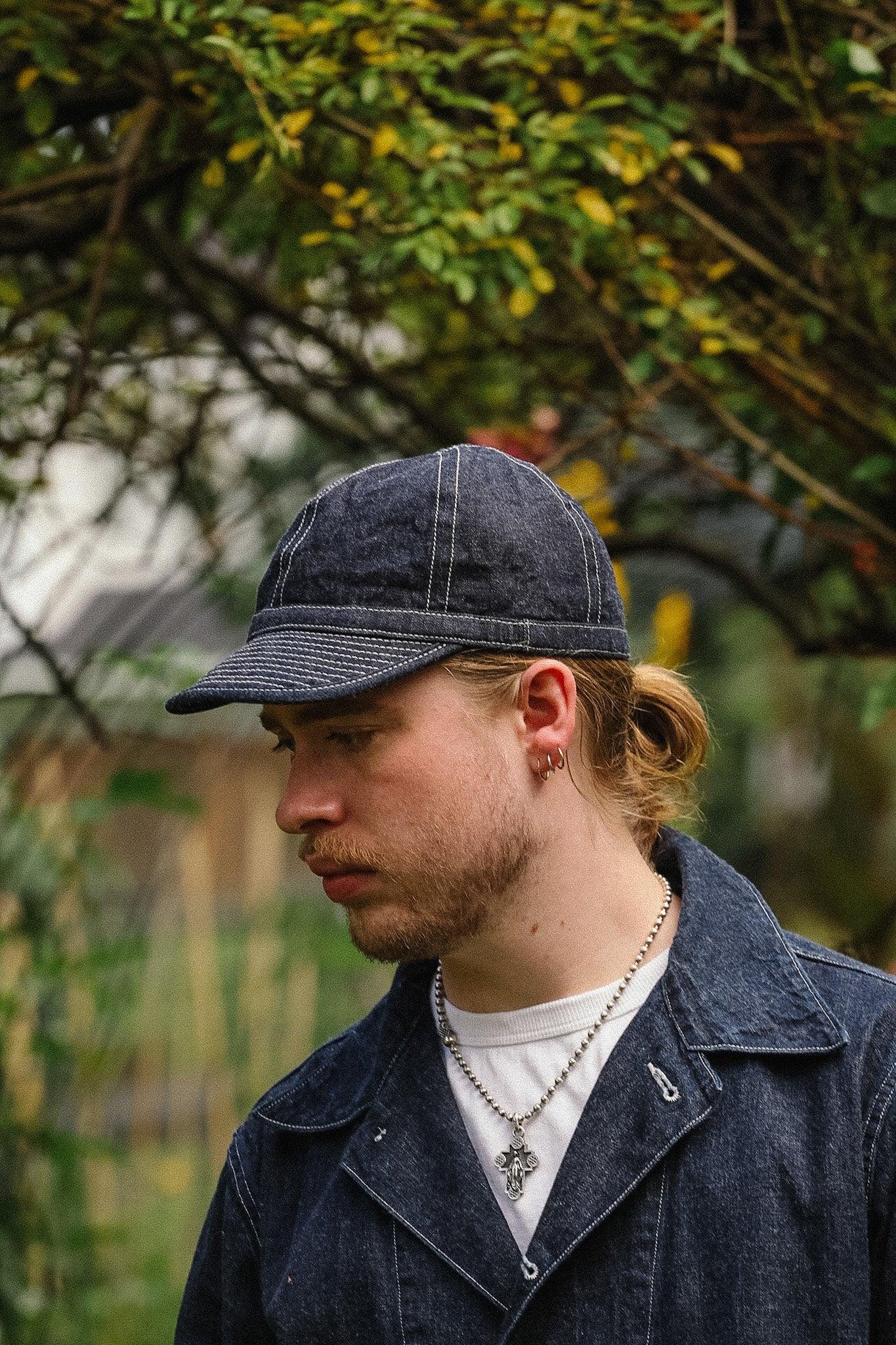 BR02308 Buzz Rickson U.S Army Denim Mechanic Cap- Indigo