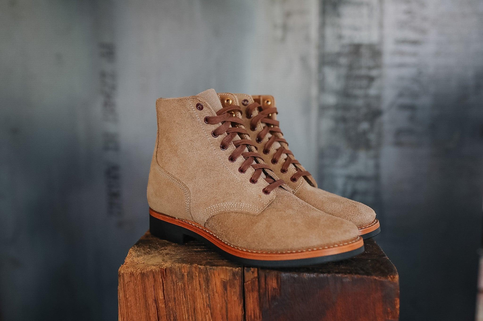 John Lofgren US Navy N-1 Field Shoes Boondockers- Natural CXL Roughout
