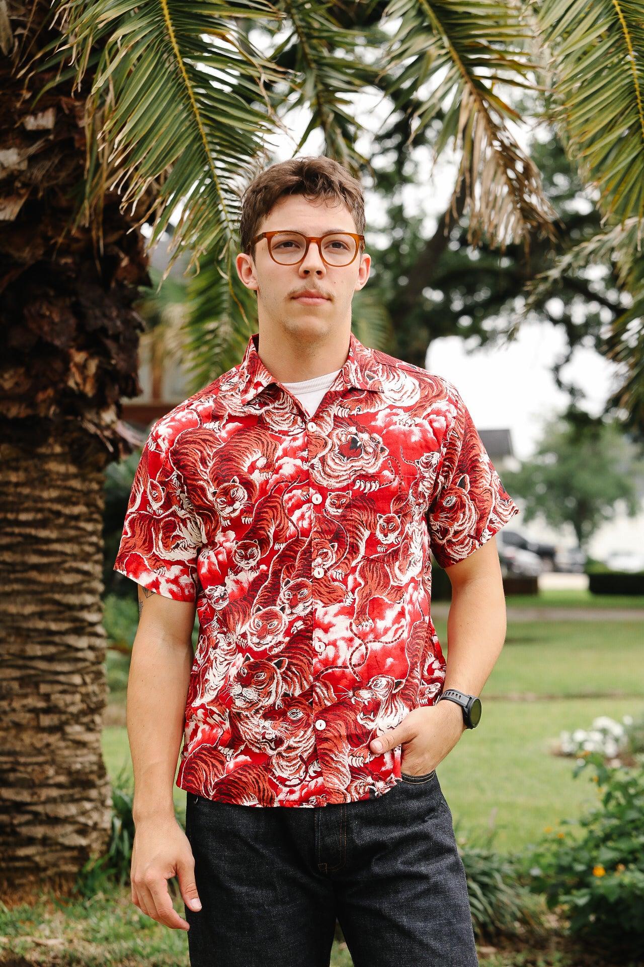 Tiger Hawaiian Shirt - Red