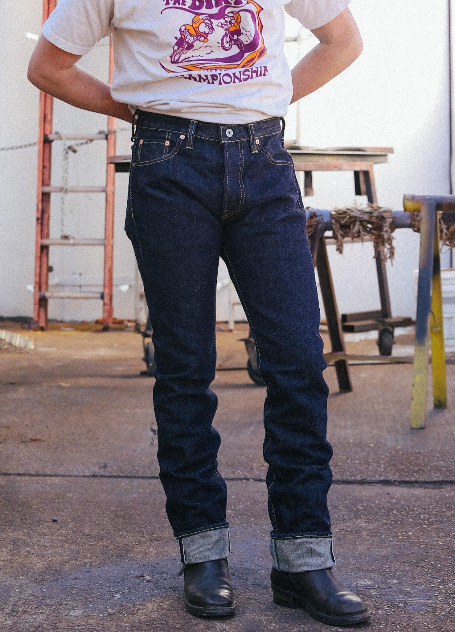 IH-555S-21 21oz Selvedge Denim Super Slim Jeans - Indigo