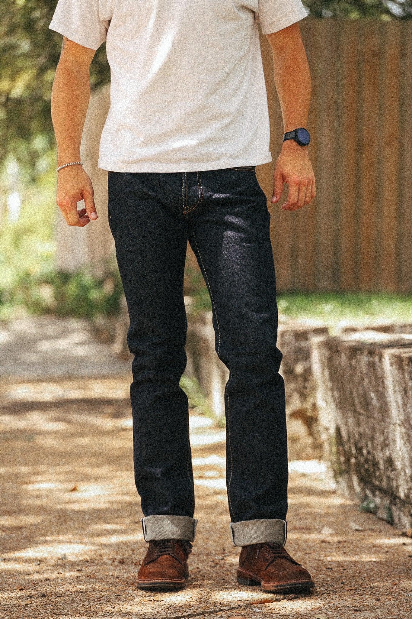 IH-777S-21 Iron Heart 21 oz Selvedge Denim Super Slim Tapered Jeans - Indigo