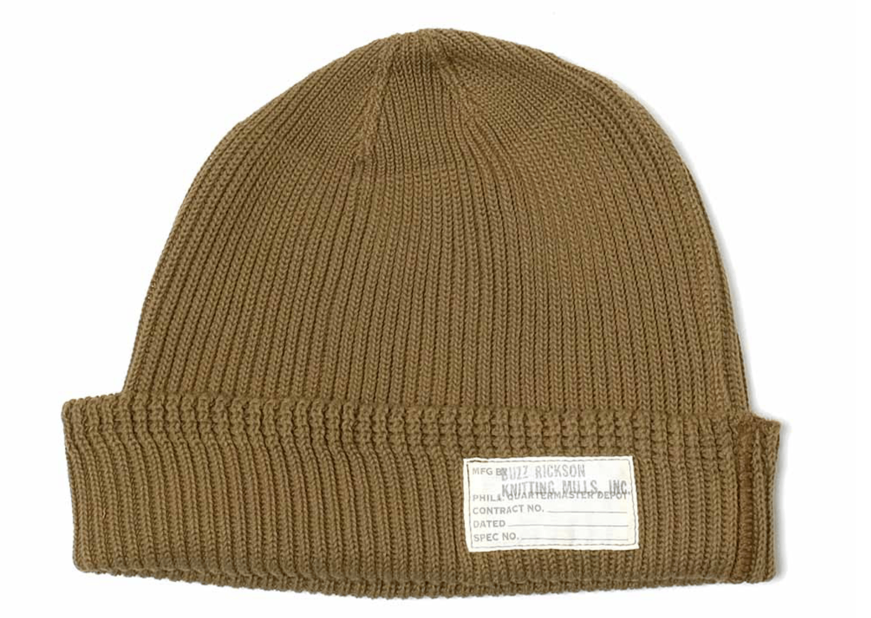 BR02186 Buzz Rickson Cotton Watch Cap- Olive