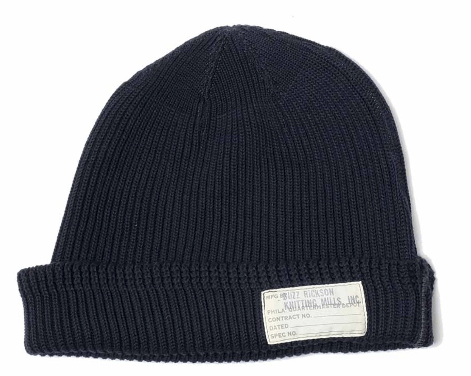 BR02186 Buzz Rickson Cotton Watch Cap- Navy
