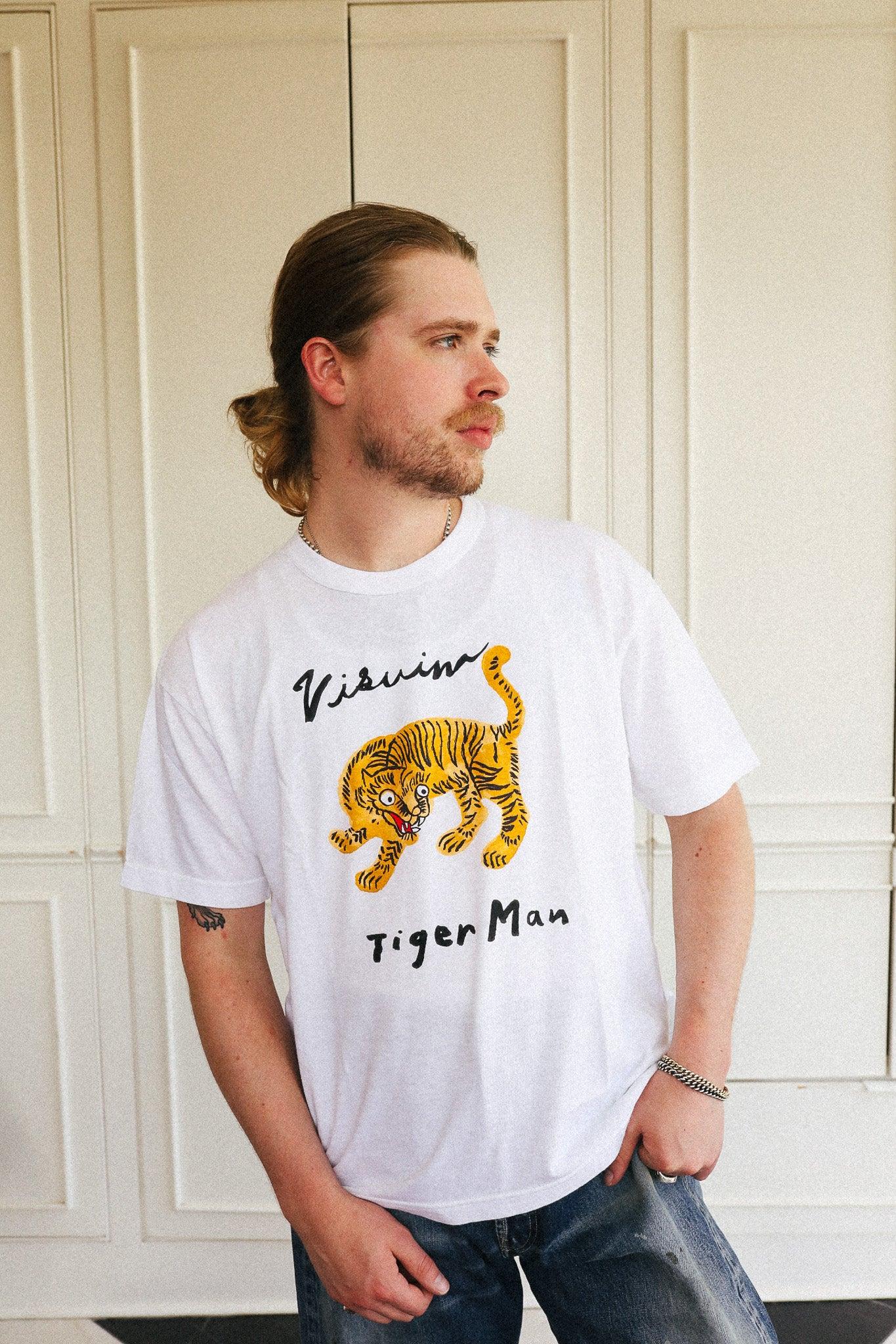Jumbo Tee S/S Tiger Man- White