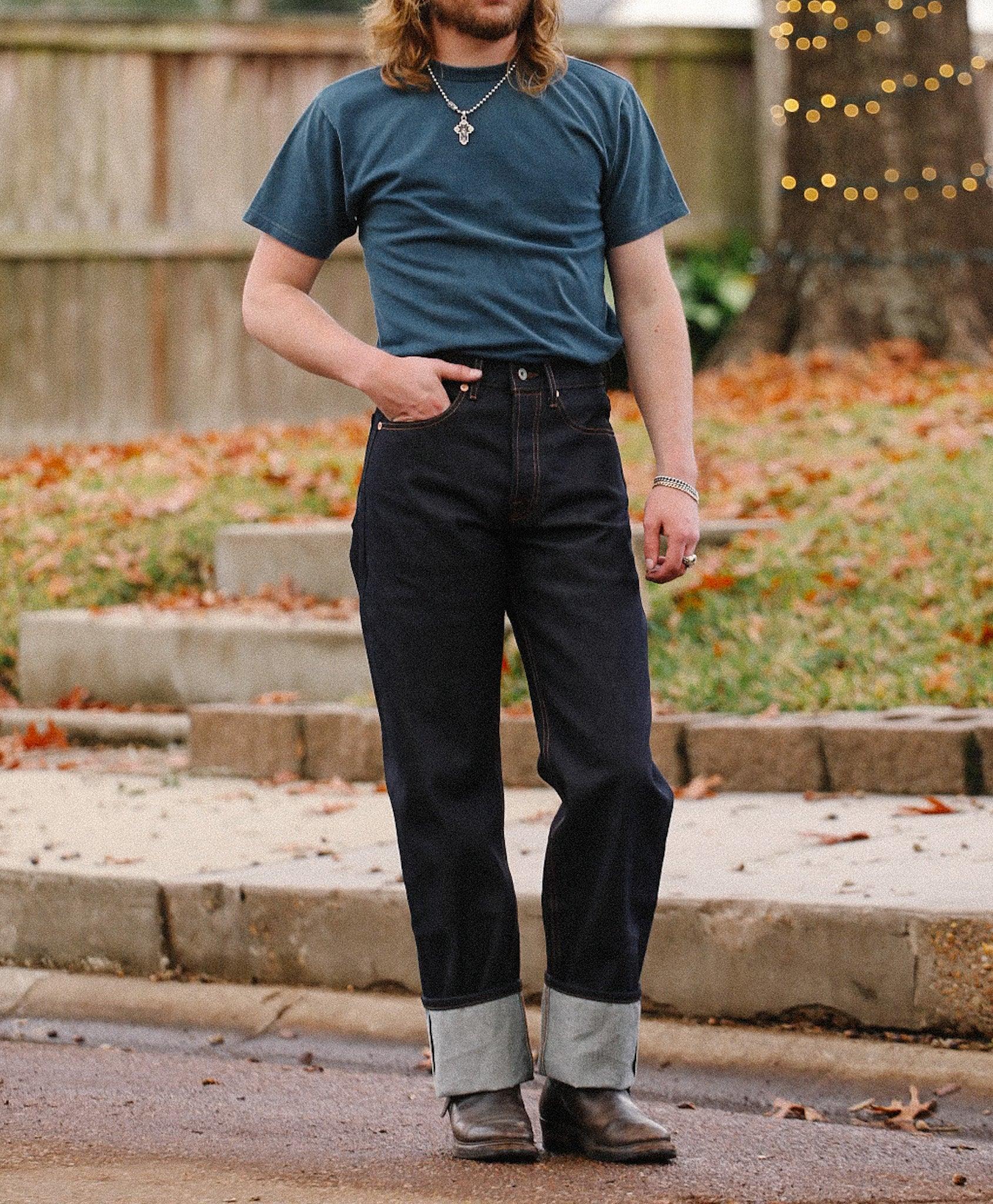 WS-16K ANM Wide Straight Jeans- 16.5oz "Kaisen Denim" Indigo
