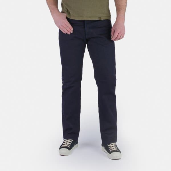 14oz Selvedge Denim Mid/High Rise Tapered Cut Jeans 888 - Indigo/Indigo IH-888S-142ii
