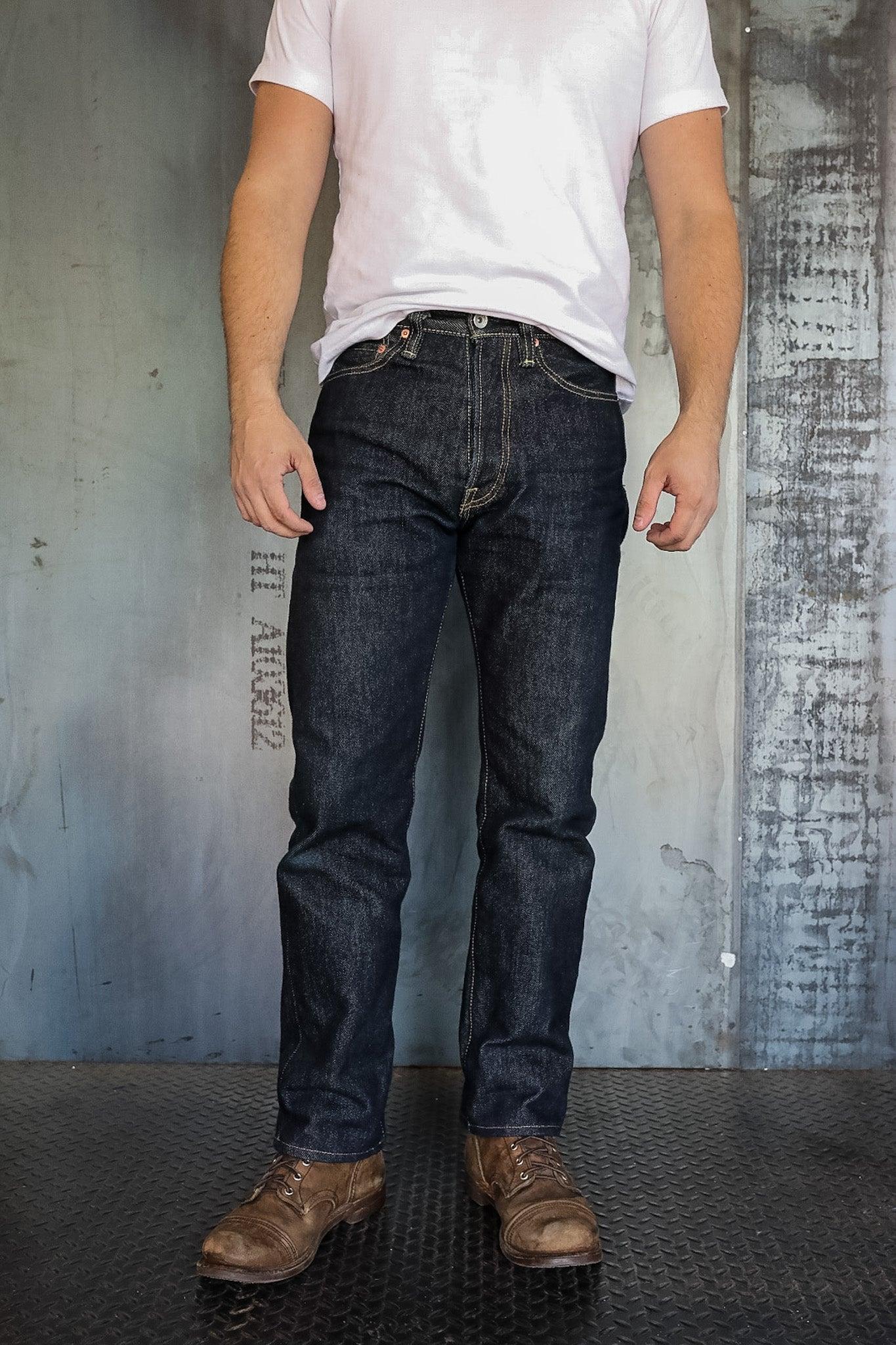 888 21oz Selvedge Denim Medium/High Rise Tapered Cut Jeans - Indigo IH-888S-21