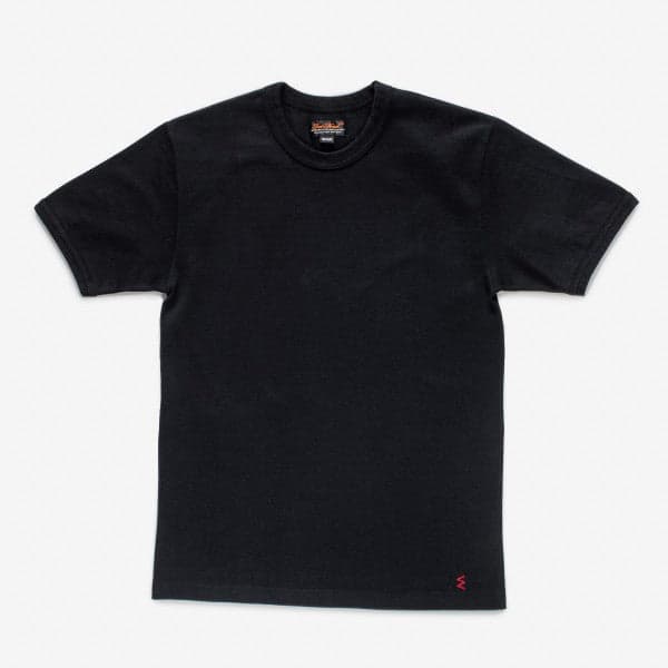IHT-1600-BLK Iron Heart 11oz Cotton Knit Crew Neck T-Shirt - Black