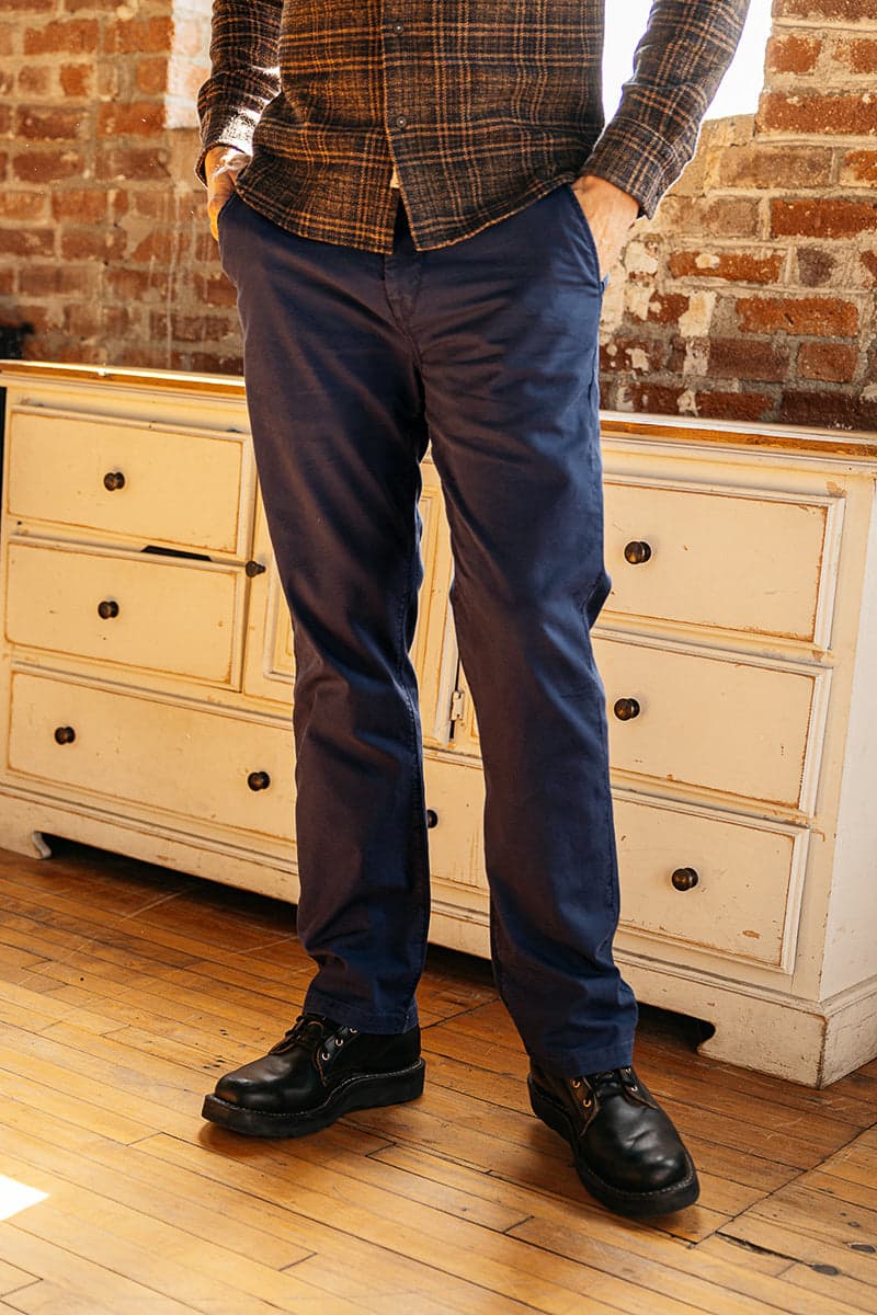 The Pipe Straight Oxford Chino - Navy