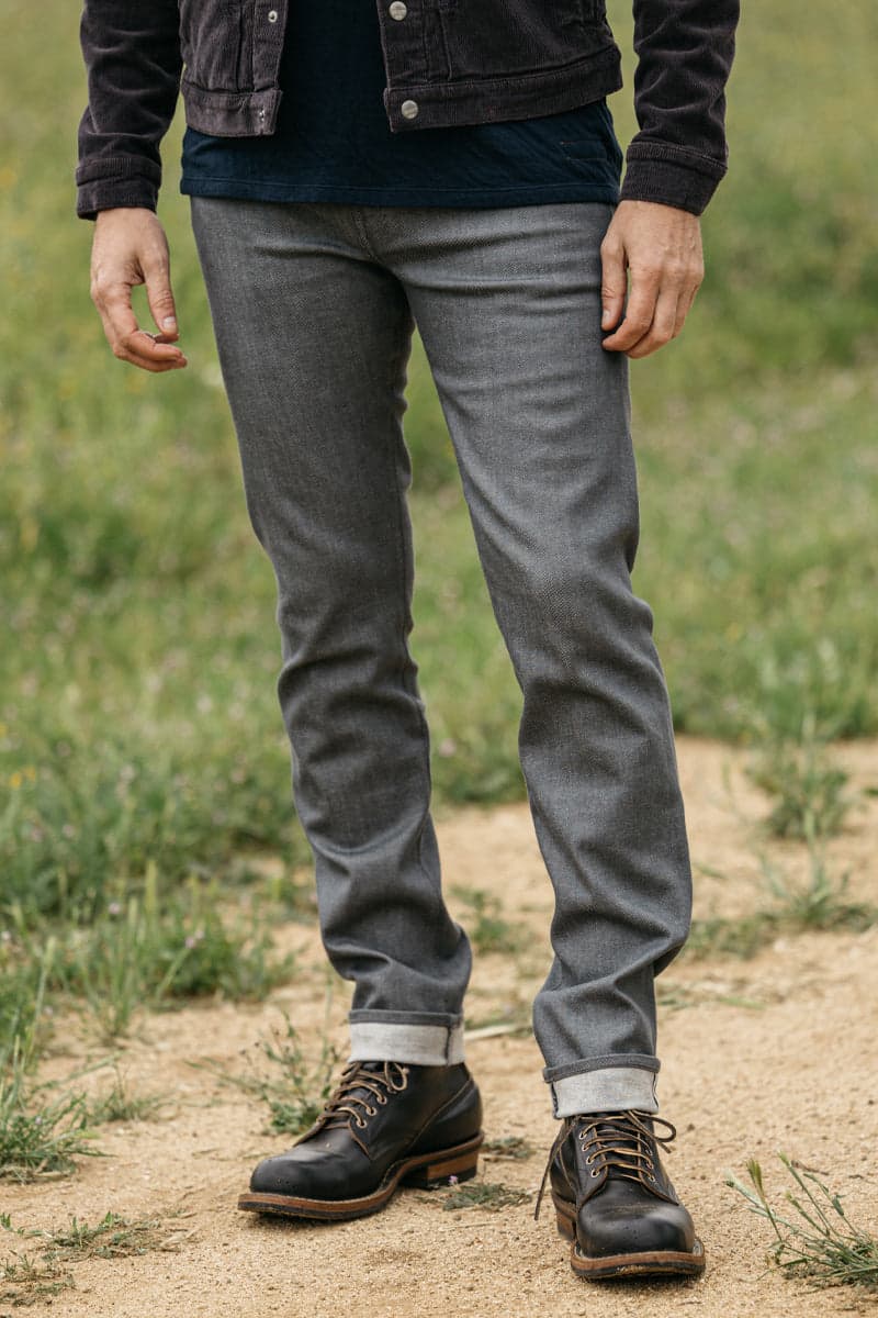 The Pen Slim - Gray Raw 10.5oz Selvedge