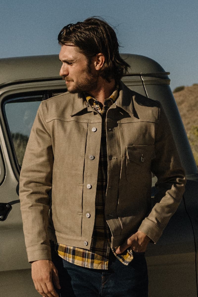The Blade - Army Beige Raw 14oz Selvedge