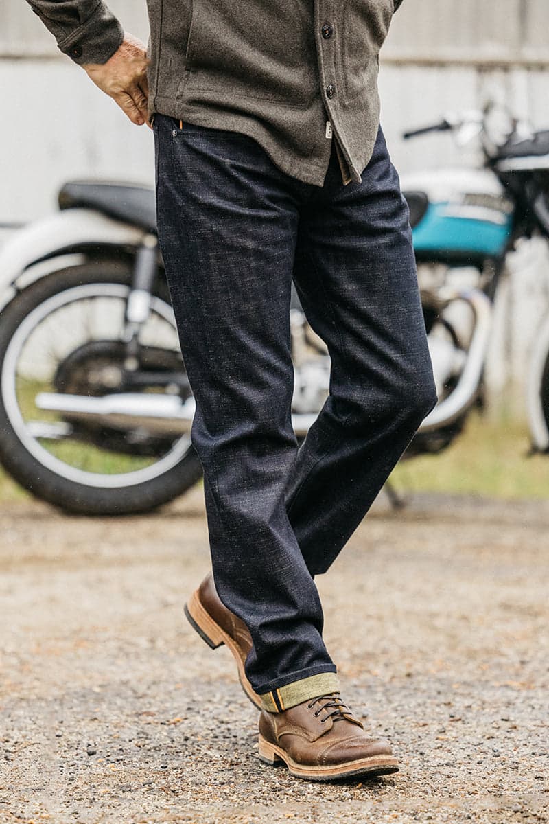 The Hammer Straight Etched - Green Tea Raw 13oz Selvedge