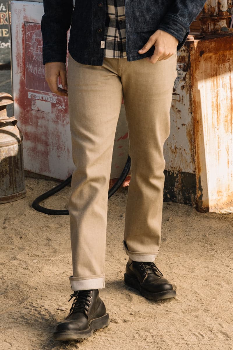 The Hammer Straight - Army Beige Raw 14oz Selvedge